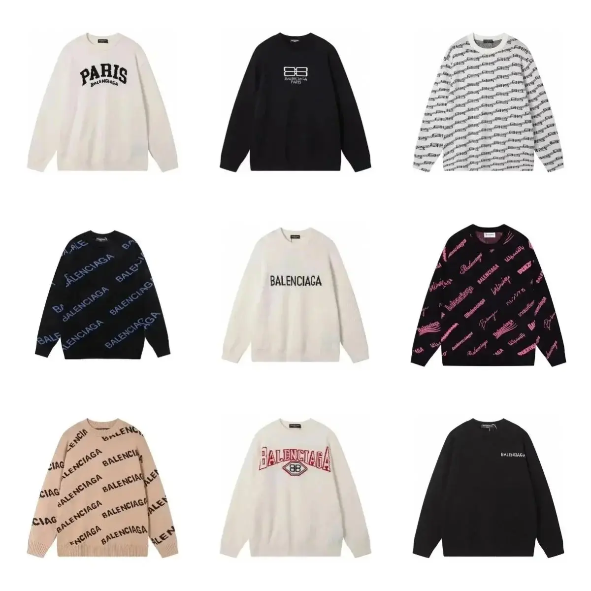Balenciaga Logo Print Sweaters [26 styles] 2