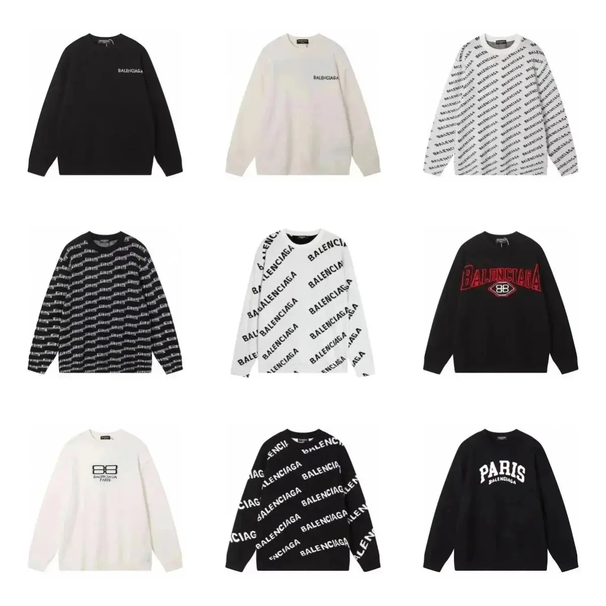 Balenciaga Logo Print Sweaters [26 styles] 3